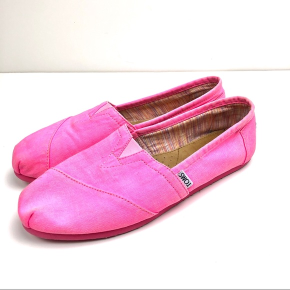 neon pink flat shoes